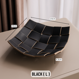 Woven Leather Valet Tray