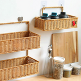 Rattan Tiered Storage Shelf