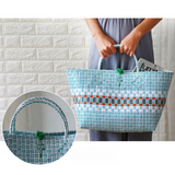 Large Rattan Picnic Tote Bag