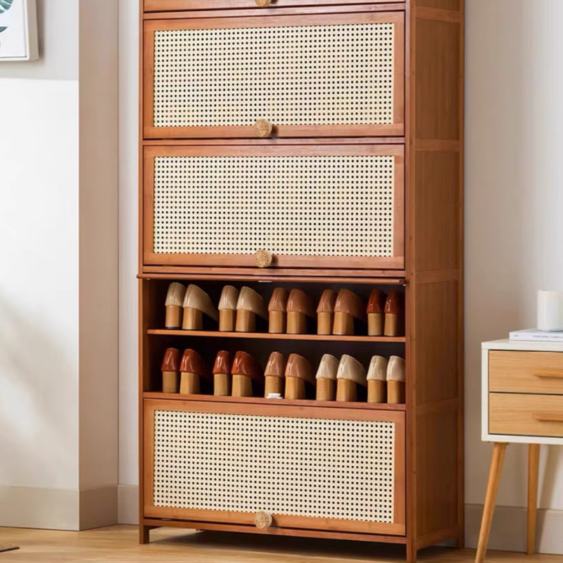 Wood Rattan Cabinet Handle