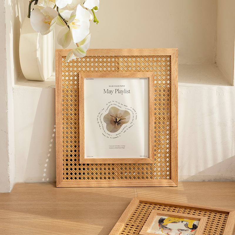 Wicker Boho Photo Frame
