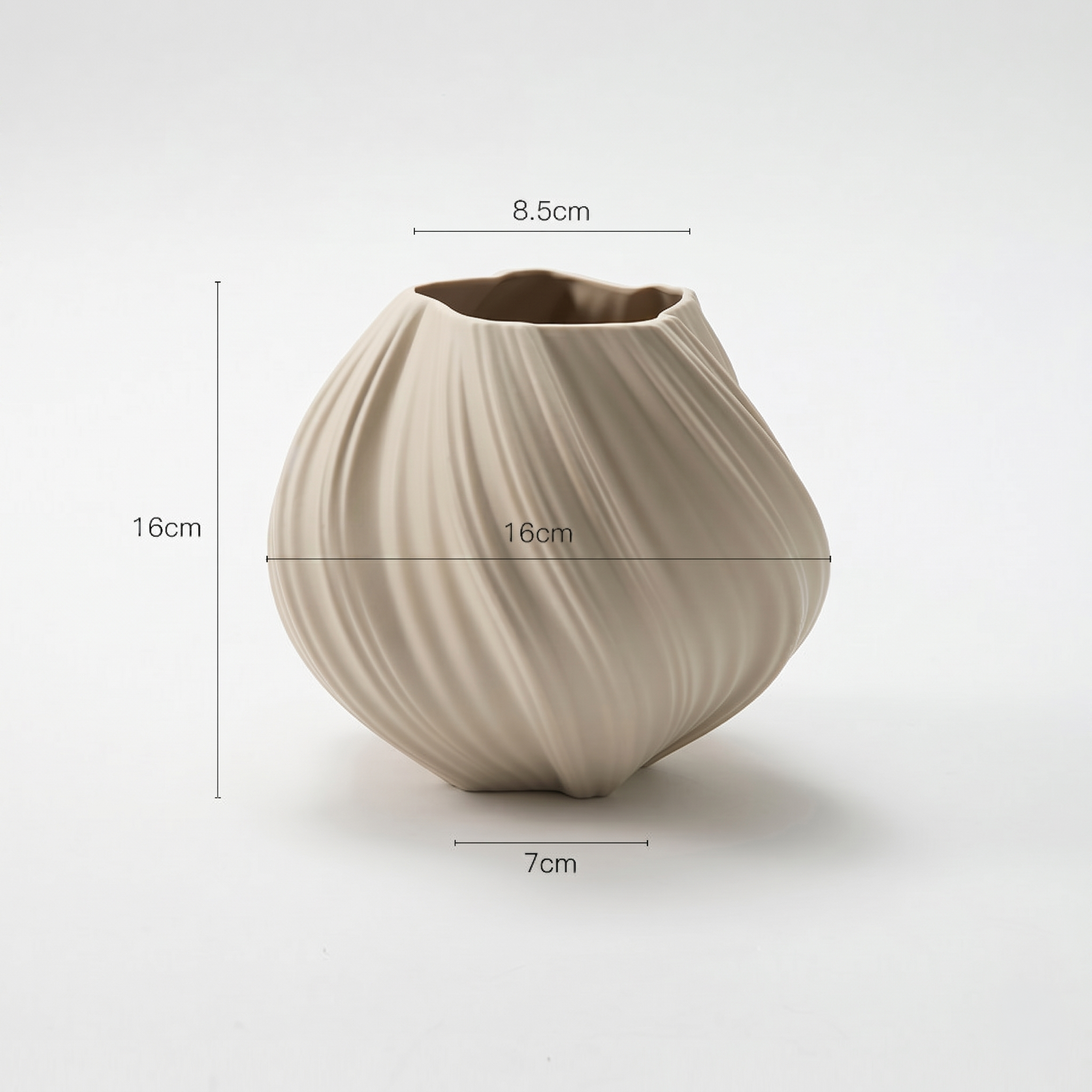Beige Minimal Vase