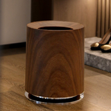 Wood Grain Trash Can