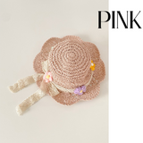 kids Floral Straw Sunhat
