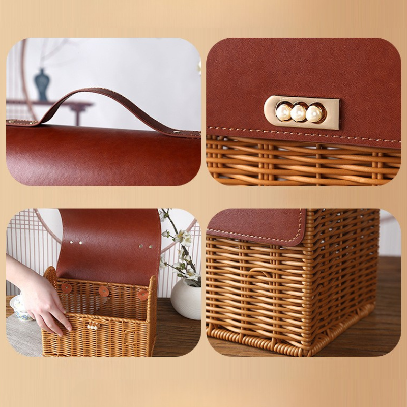 Rattan Gift Tote Box