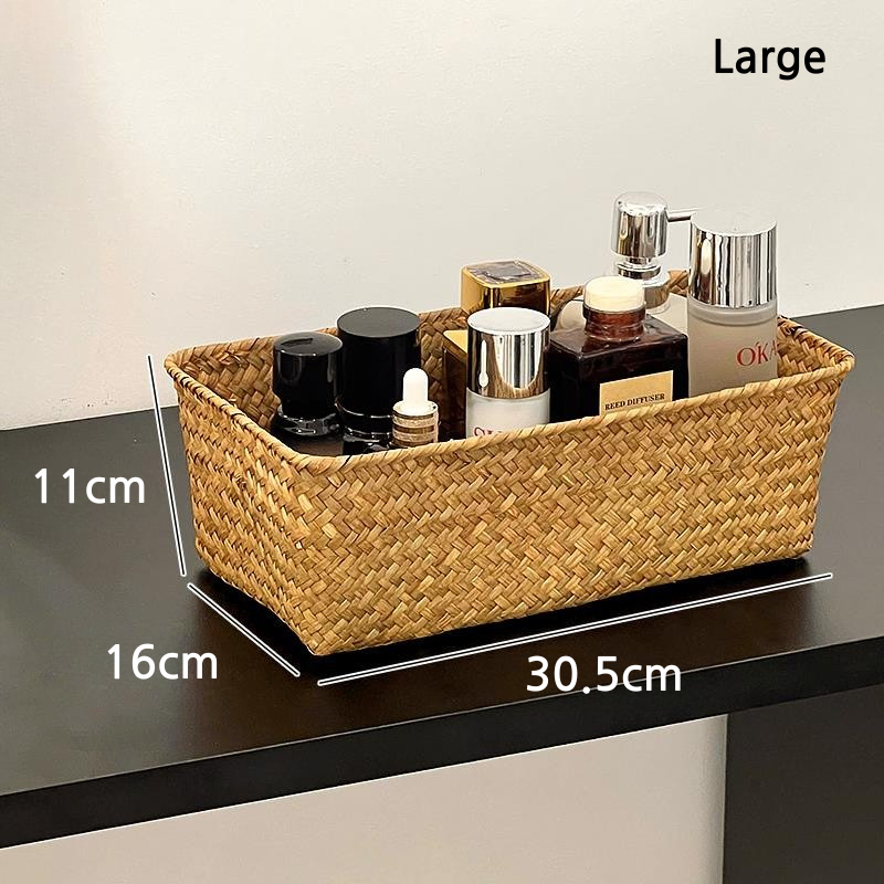 Handwoven Rectangular Storage Basket
