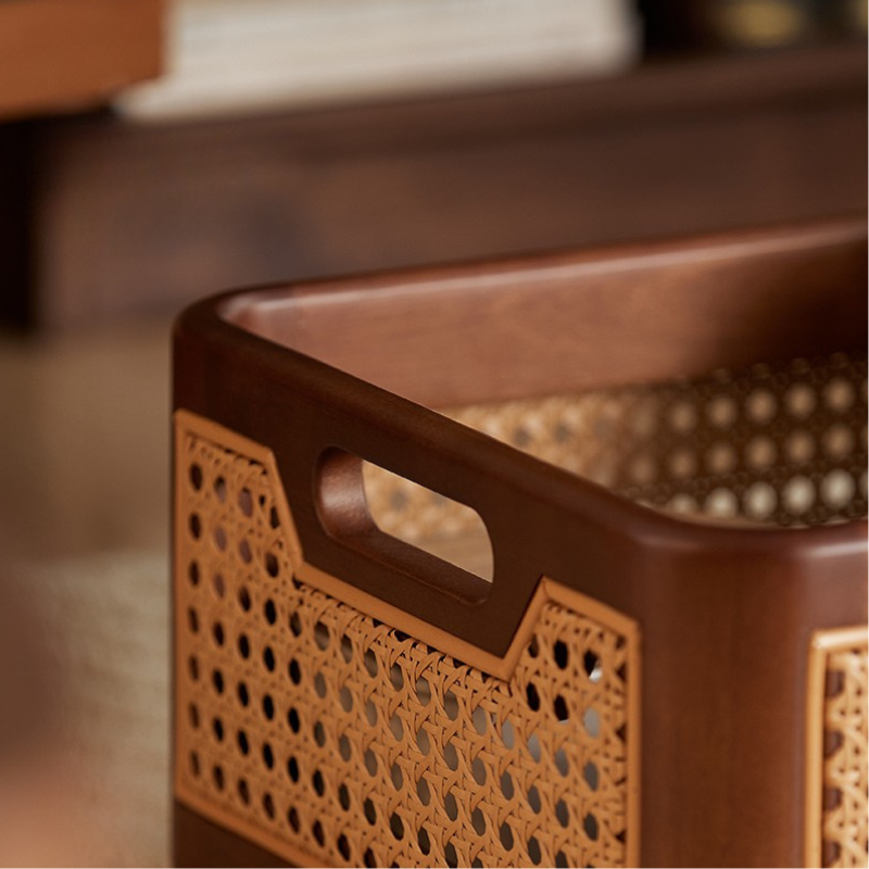 Rattan Desk Storage Box