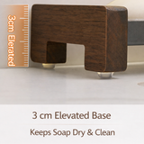 Walnut Soap Dish with Drainage