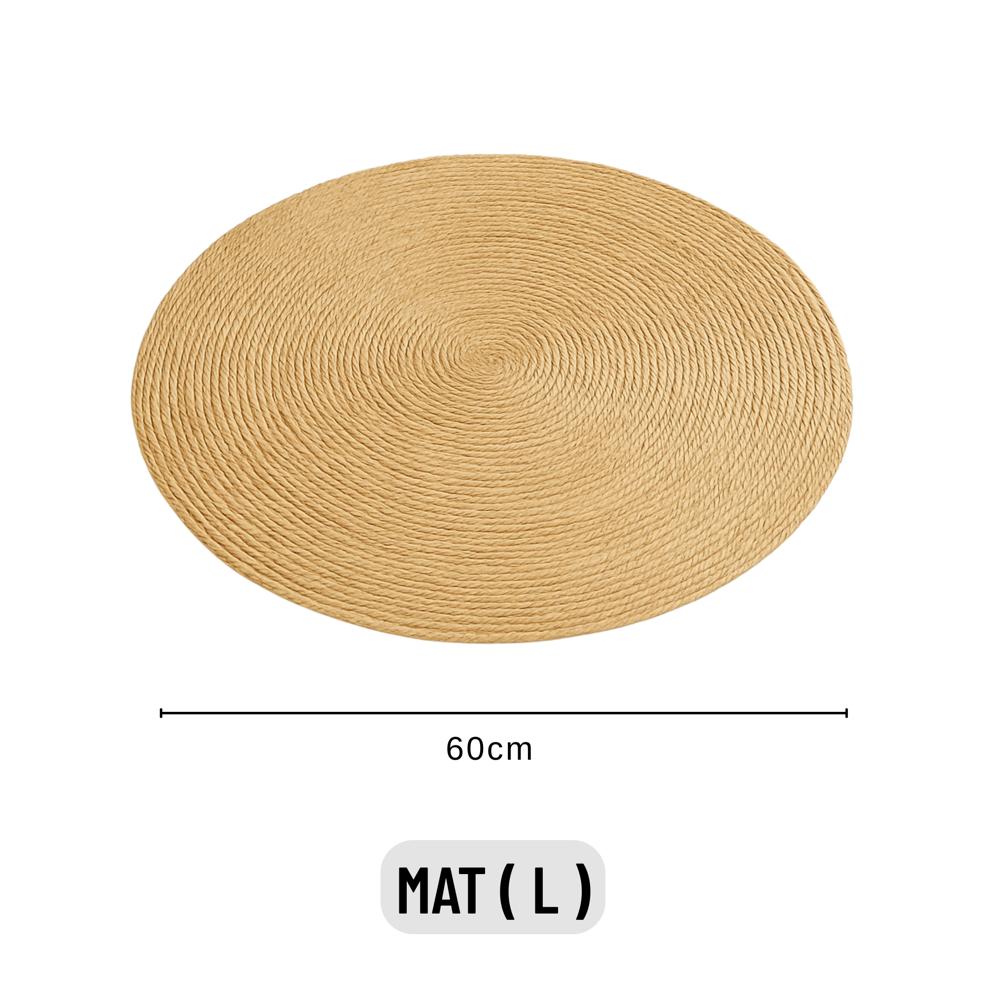 Round Rattan Cat Scratch Mat