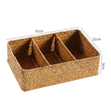 Rattan Divided Storage Organizer