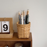 Bamboo Woven Pen Holder