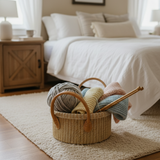 Handheld Cotton Rope Round Basket