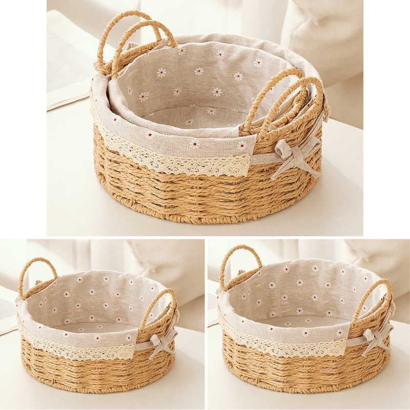 Handwoven Rattan Storage Basket