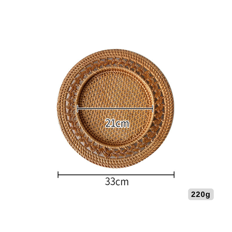 Handwoven Rattan Dinner Plate