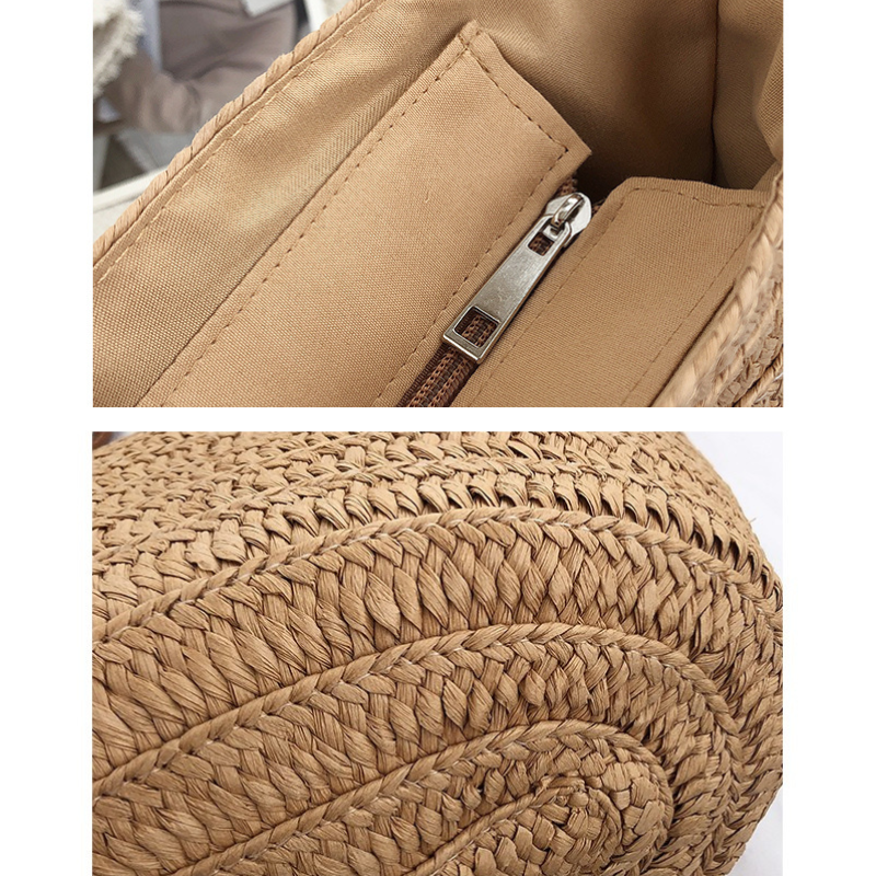 Large Woven Straw Shoulder Bag