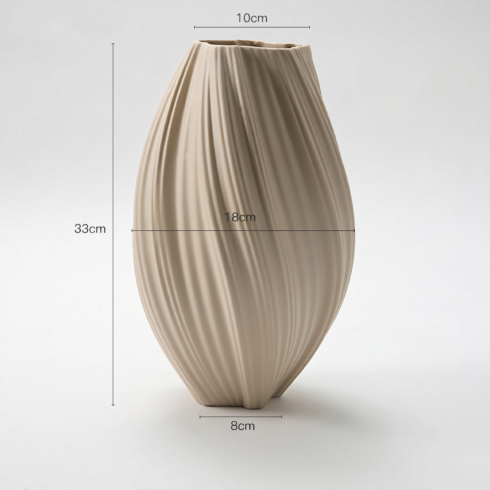 Beige Minimal Vase