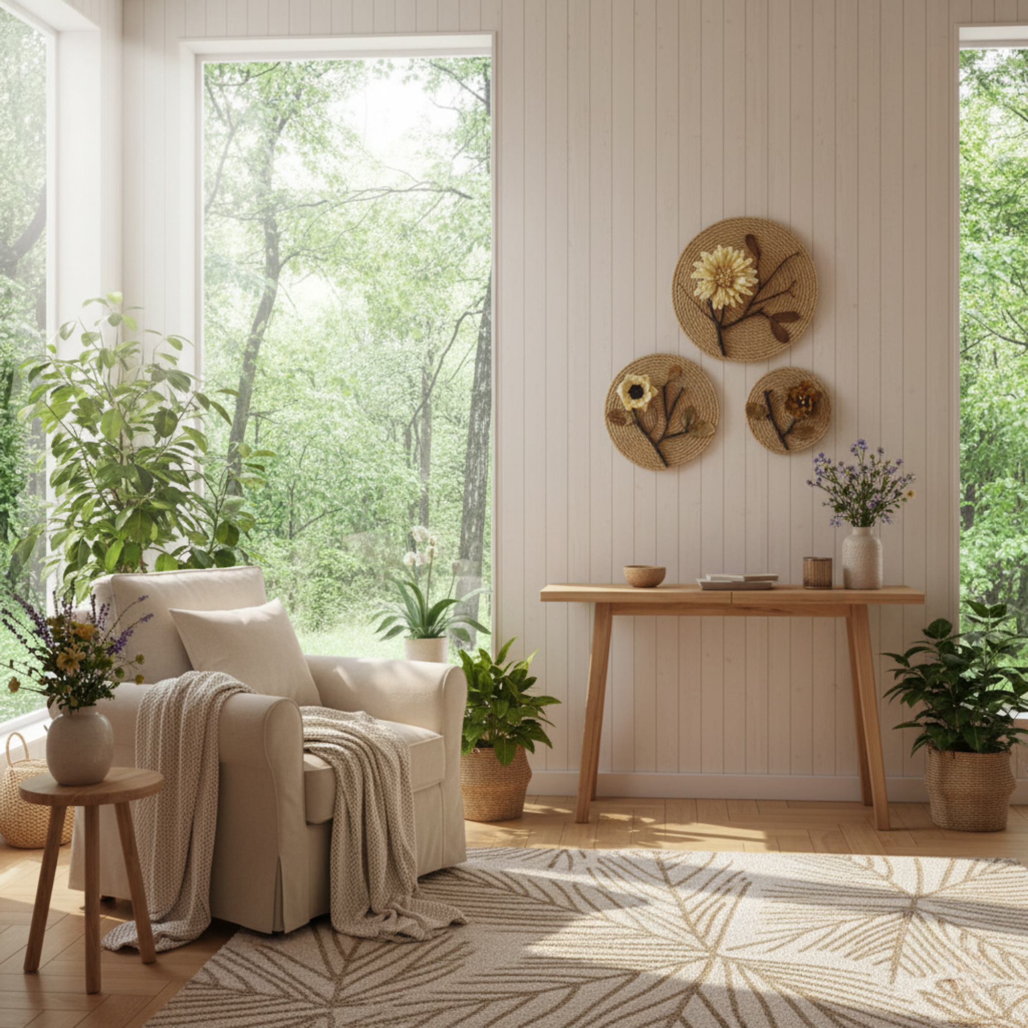 Hemp Dried Flower Wall Decor Set