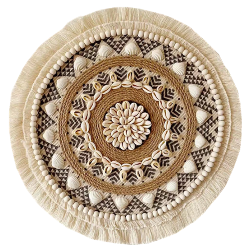 Woven Rattan Wall Shelf Set