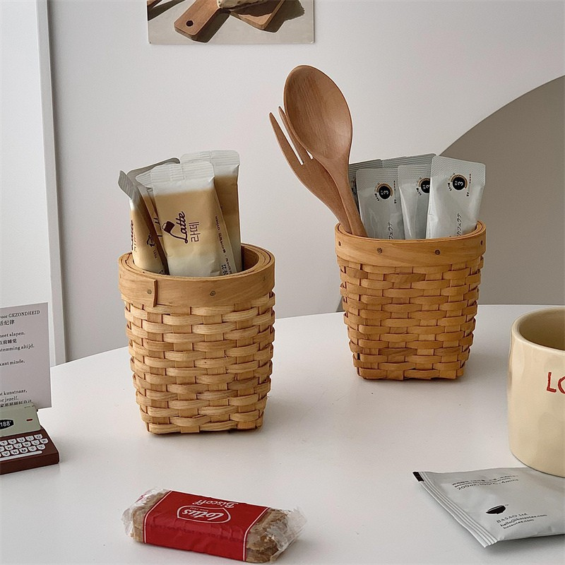 Bamboo Woven Pen Holder