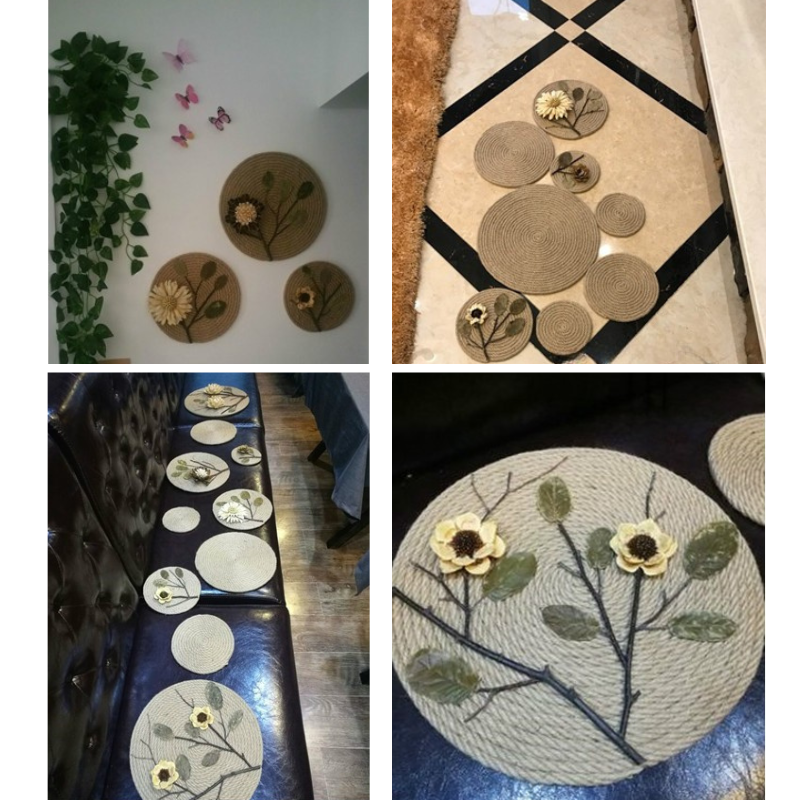 Hemp Dried Flower Wall Decor Set