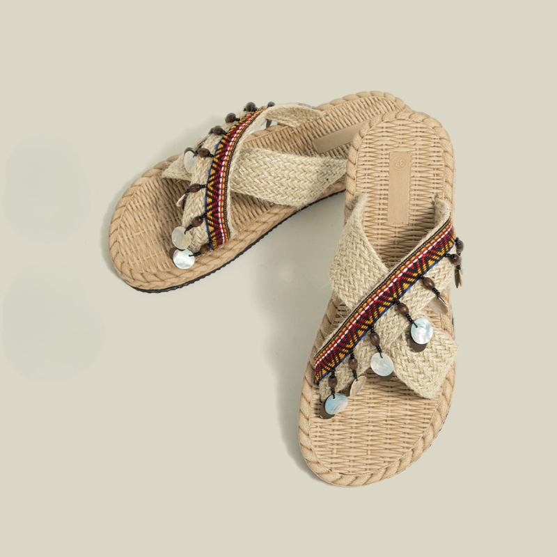 Women's Woven Beach Slippers