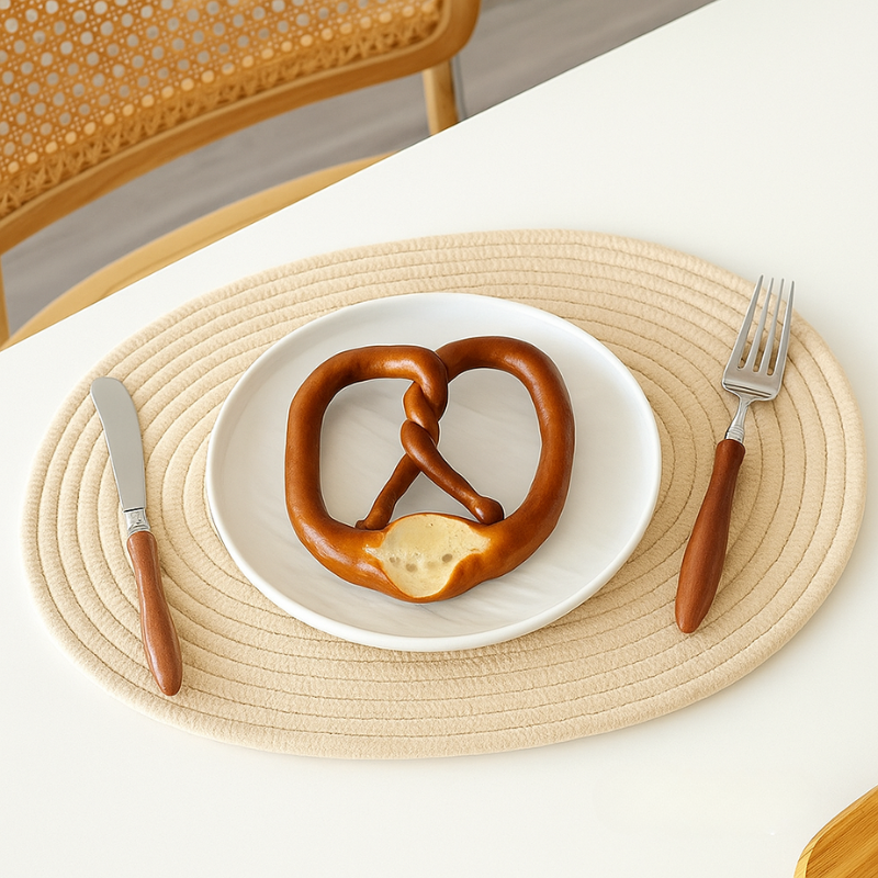 Round Cotton Rope Table Mats Set