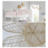 Boho Rattan Daisy Wall Decor (2-Pcs)