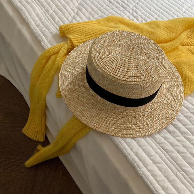 Women's Summer Flat Straw Sunhat