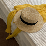 Women's Summer Flat Straw Sunhat