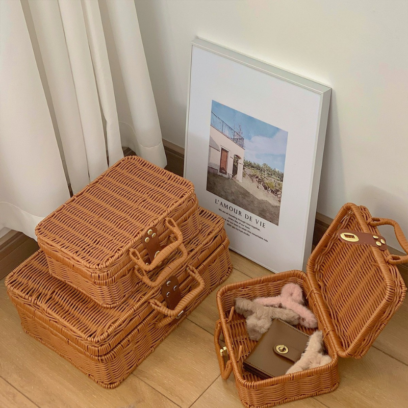 Rattan Picnic Suitcase