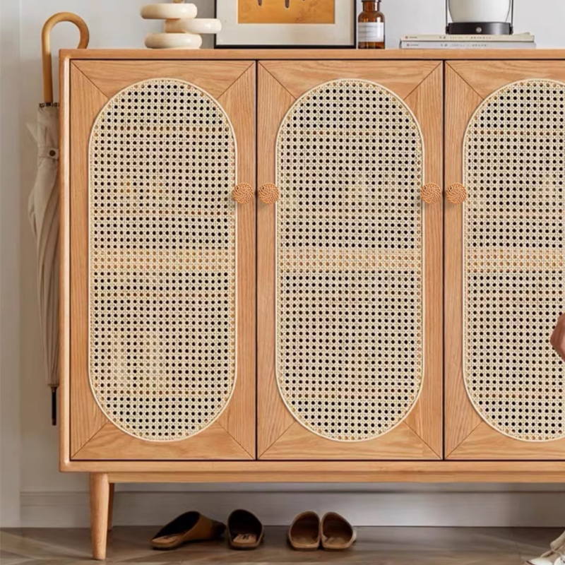 Wood Rattan Cabinet Handle