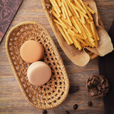 Oval Rattan Tray Set