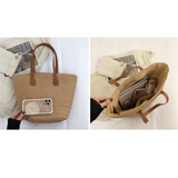 Large Woven Straw Shoulder Bag