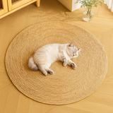 Round Rattan Cat Scratch Mat