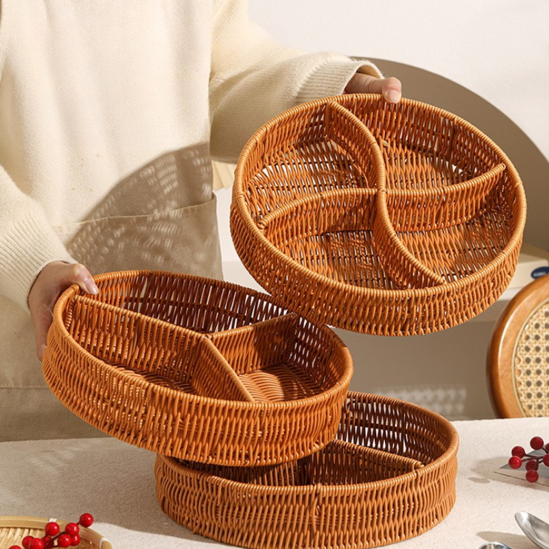 Handwoven Rattan Serving Tray