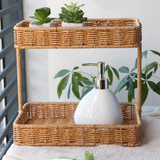 Rattan Organizer Counter Shelf