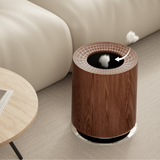 Wood Grain Trash Can