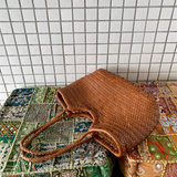 Handwoven Cowhide Tote Bag