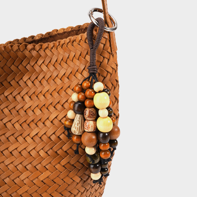 Vegan Leather Woven Tote Bag