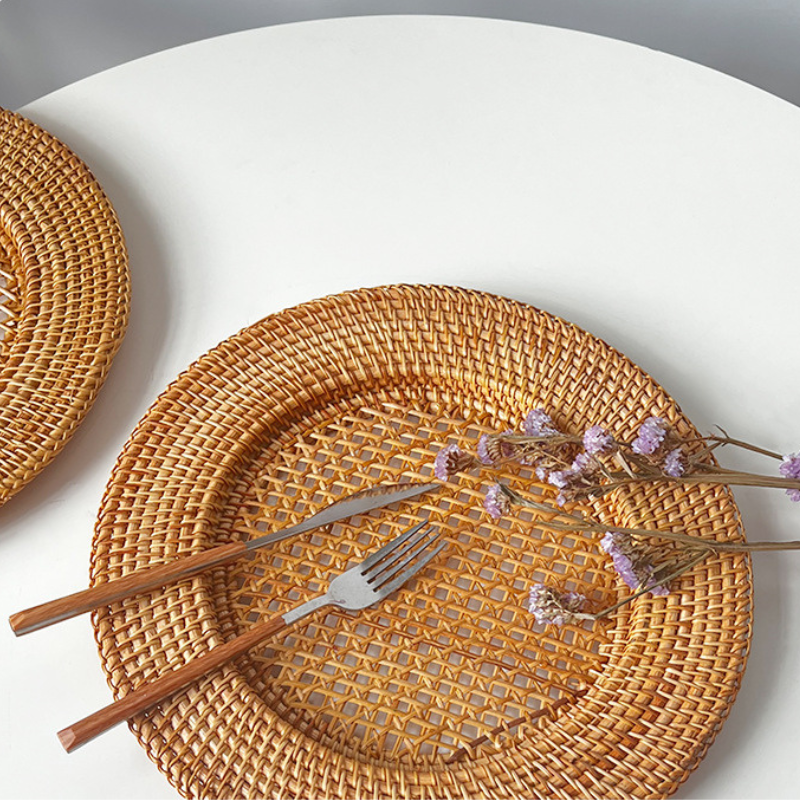Handwoven Rattan Dinner Plate