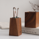 Walnut Sculptural Pen Holder