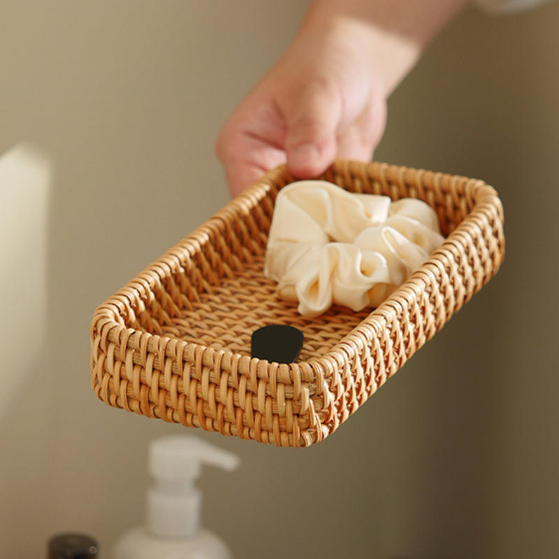 Rattan Tabletop Organizer