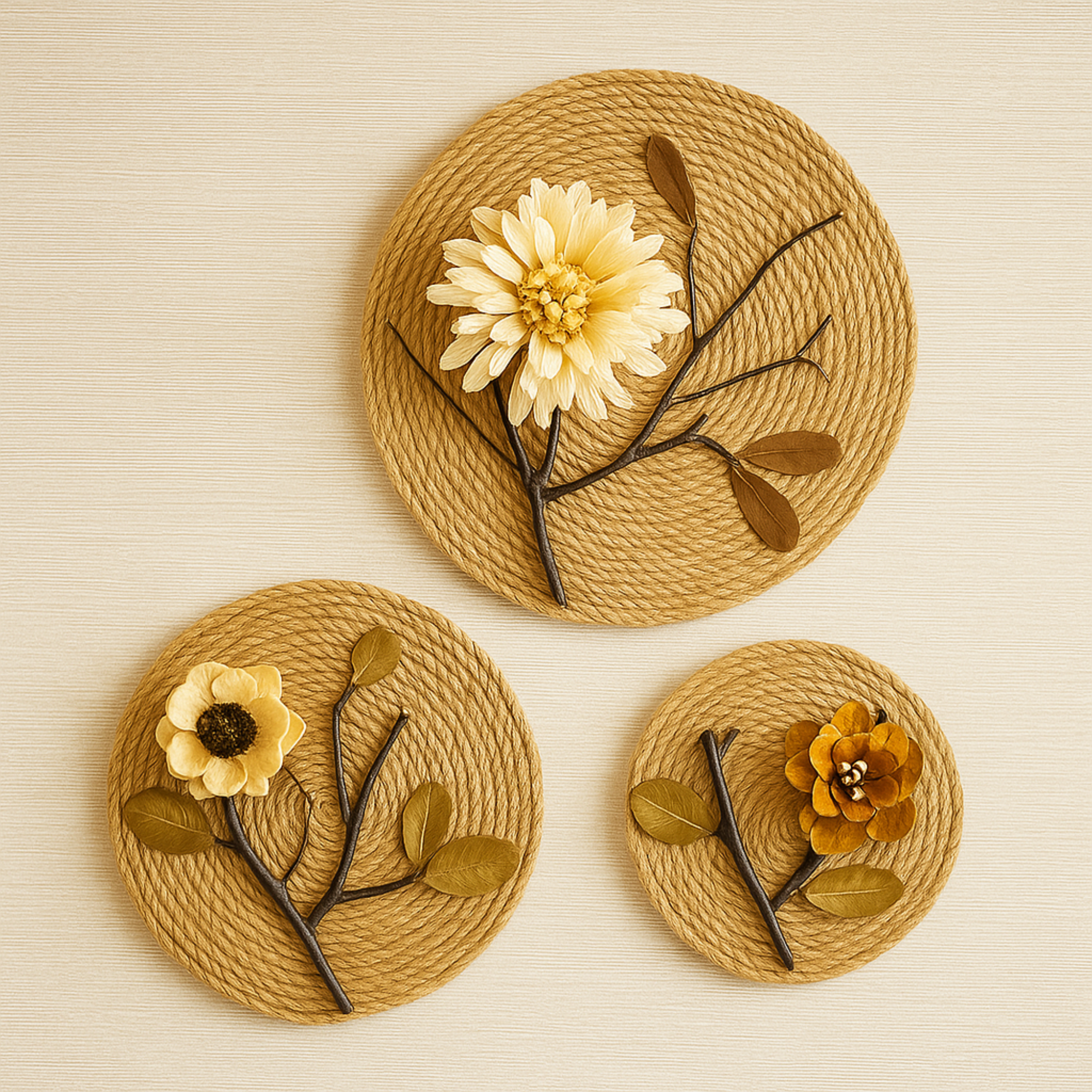 Hemp Dried Flower Wall Decor Set