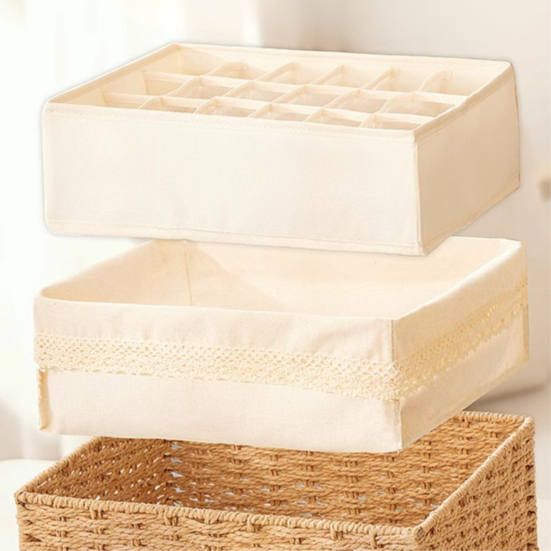 Rattan-Style Drawer Organizer Box