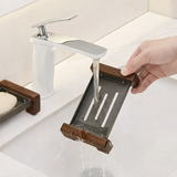 Walnut Soap Dish with Drainage