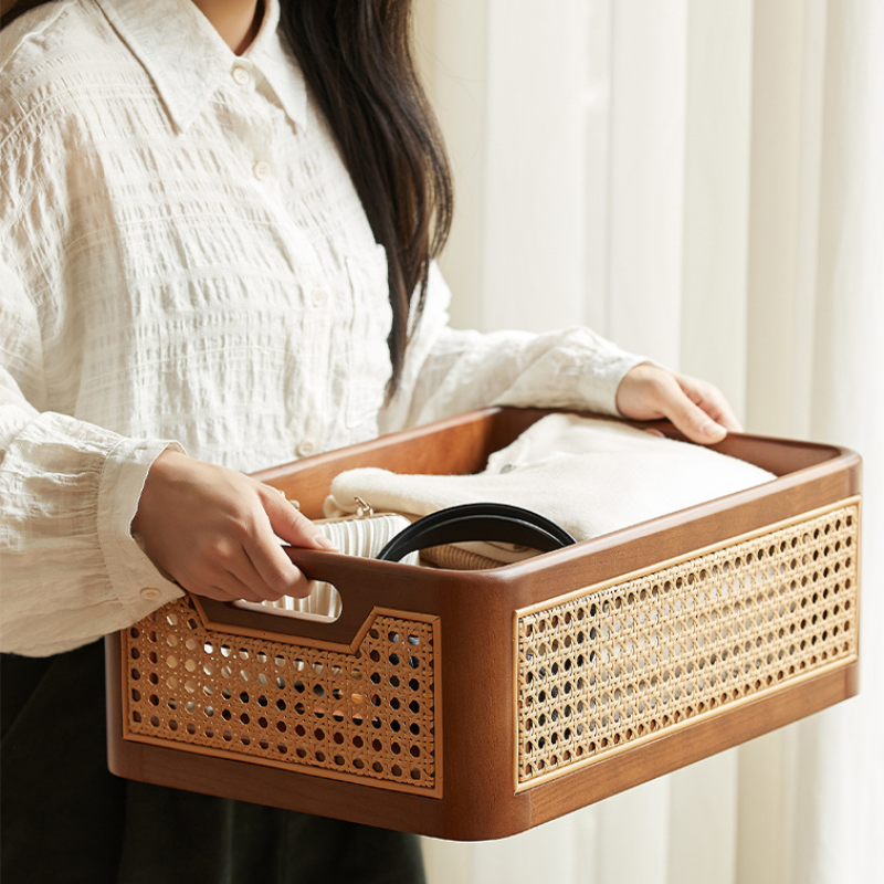 Rattan Desk Storage Box
