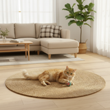 Round Rattan Cat Scratch Mat