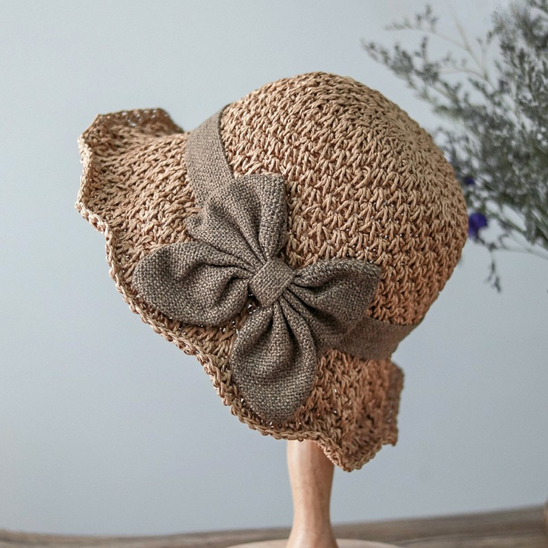 Women's Straw Ruffle Sun Hats