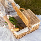 Handwoven Rattan Picnic Basket