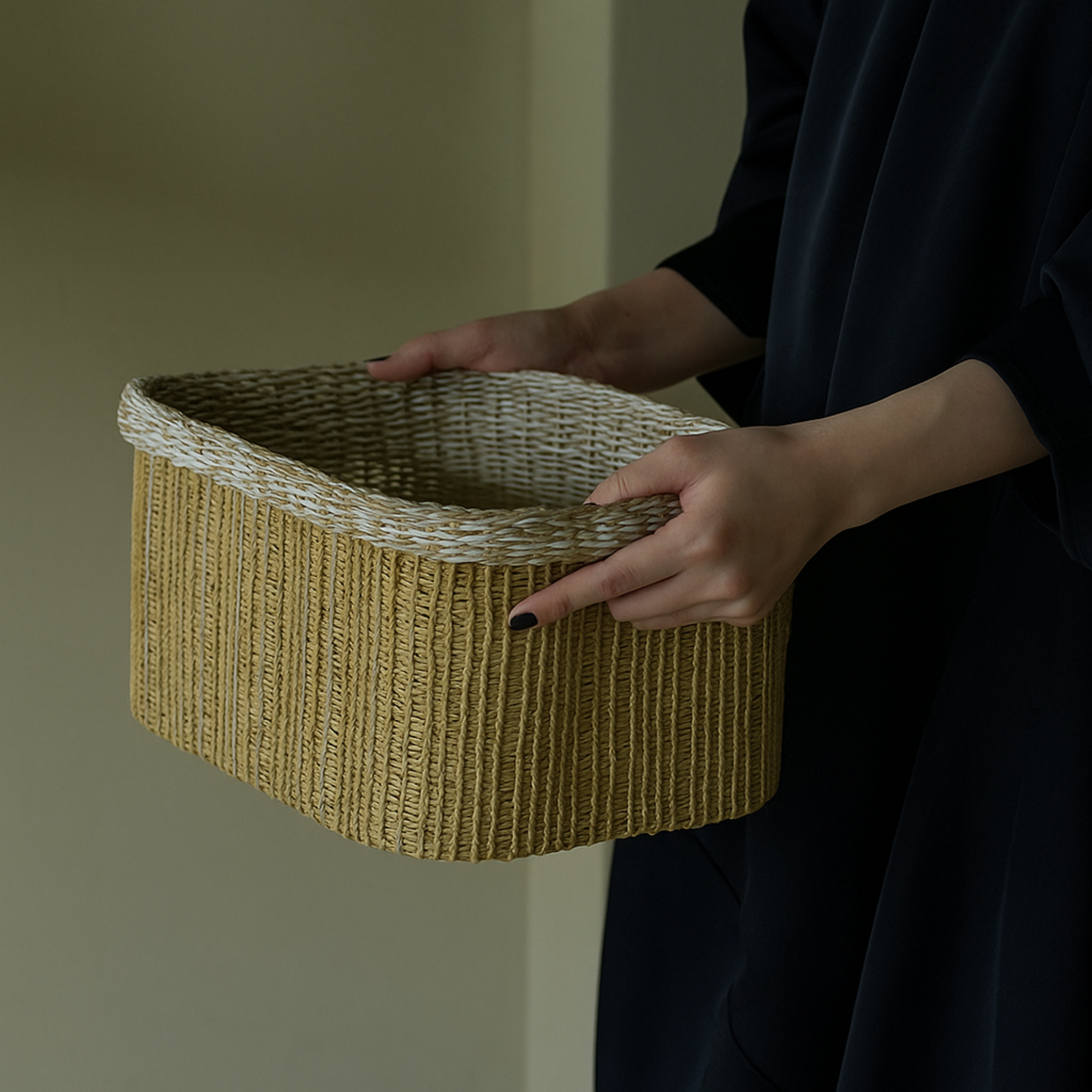 Handwoven Cotton Rope Basket